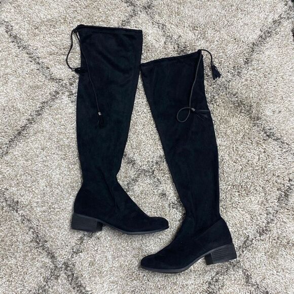 Madden Girl Prissy Black Over The Knee Boot Size 9 NEW - Picture 2 of 9